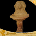 yellow polished marble fountains with lion head